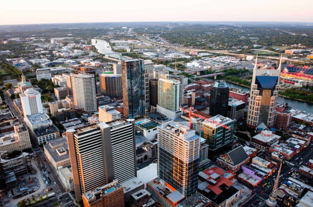 Aerial view of Nashville, Tennessee